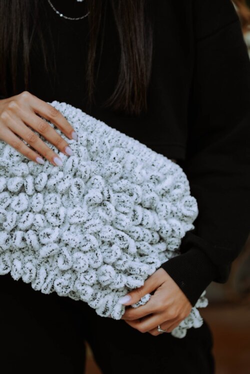 “Stracciatella” Puffy Bag Medium size