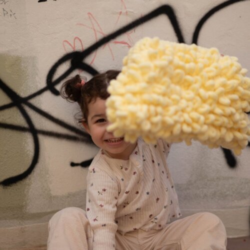 Viral Lemon Puffy Bag - medium size