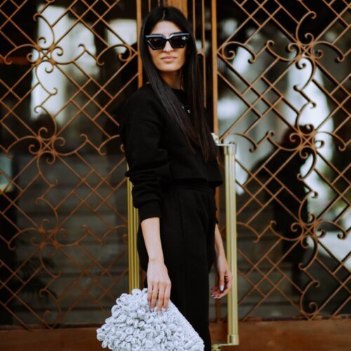 “Stracciatella” Puffy Bag Medium size